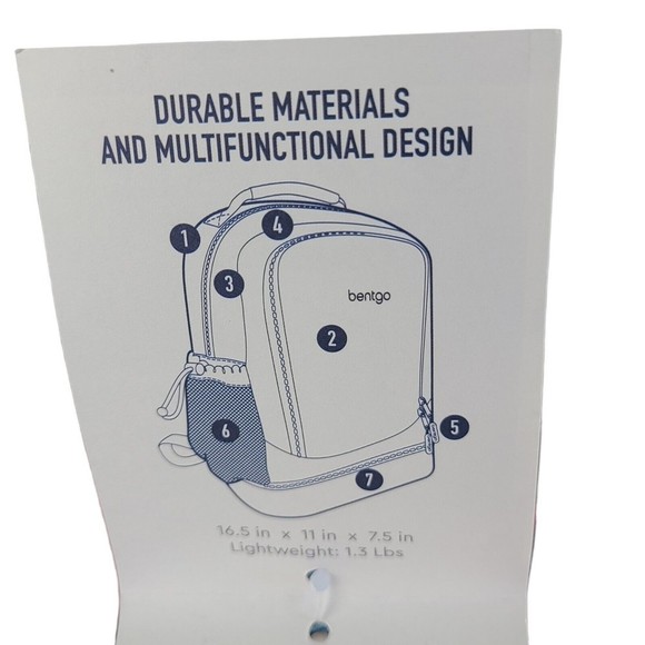 Bentgo Kids Prints 2-in-1 Backpack Lunch Bag Insulated Space Rockets School - Picture 12 of 14